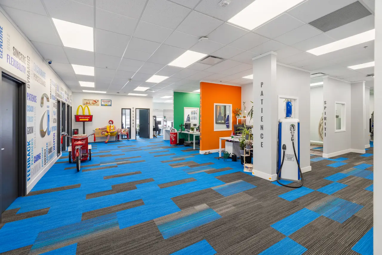 The welcoming, family-friendly front lobby